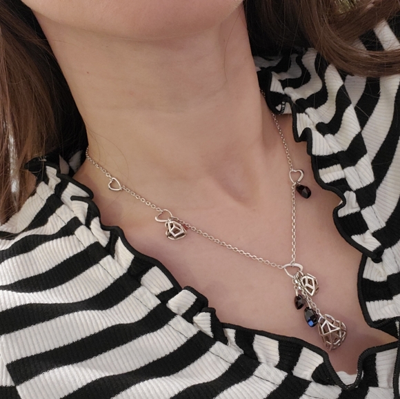 Links of London Garnet Flutter & Heart Necklace - Picture 3 of 14